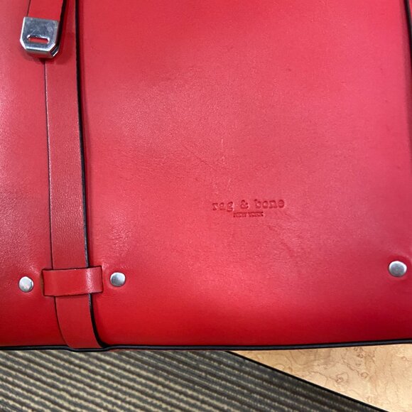 RAG AND BONE FIELD TOTE BAG RED - Picture 4 of 9